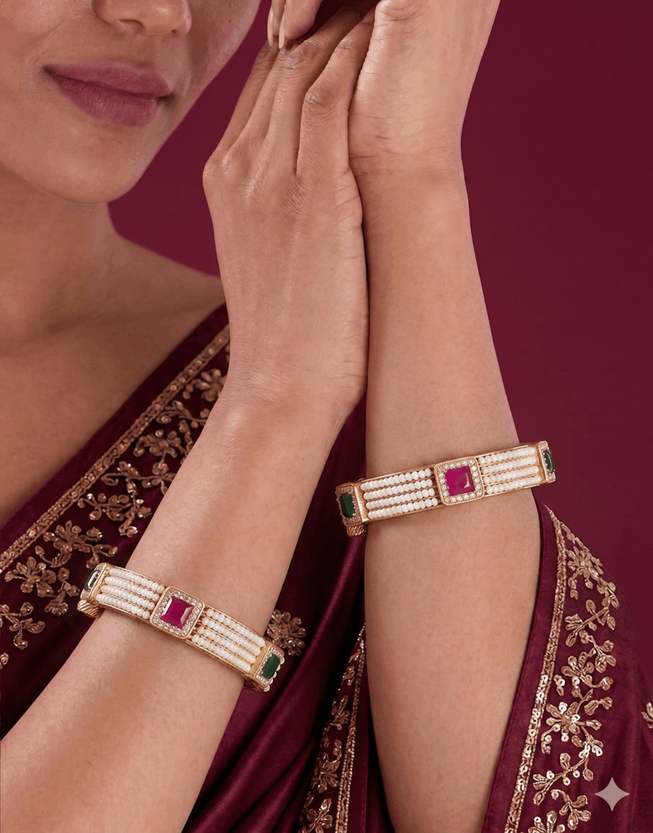 Swarovski With Purls Bangles
