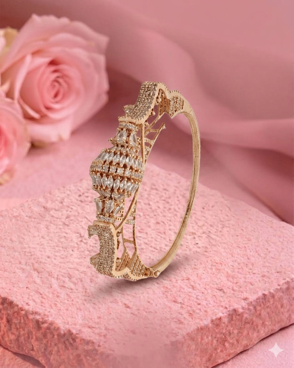 Flow Tide Golden Wave Cuff Adjustable Bracelet