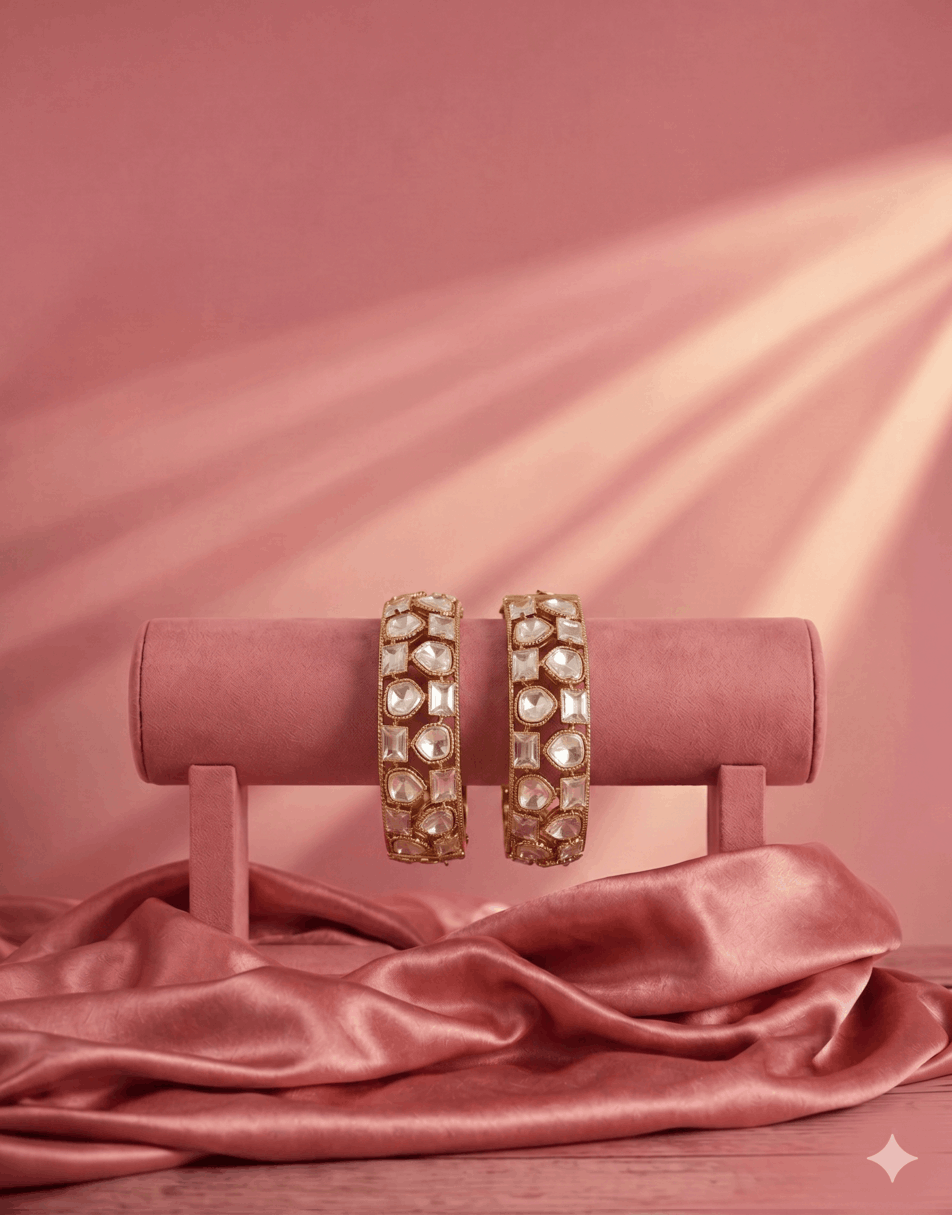 Polki CZ Elegance Bangles