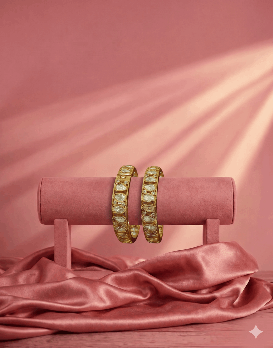 Polki Round uncutt Bangles