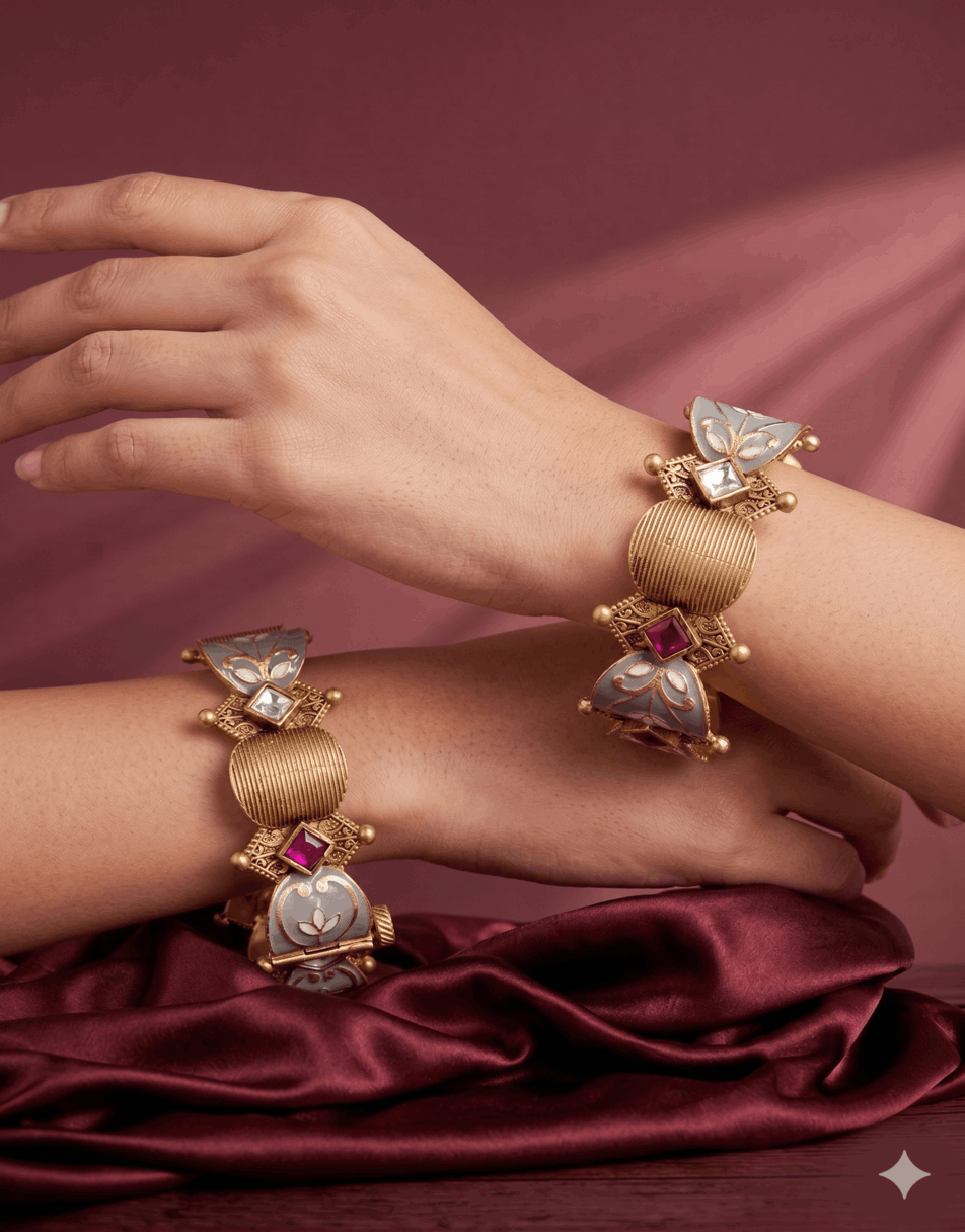Ethnic Meena Work Bangles